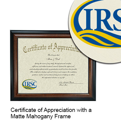Indian River State College Certificate with Frame