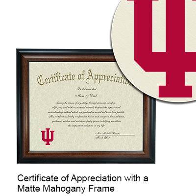 Indiana University - Purdue University Indianapolis Certificate with Frame