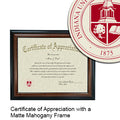 Indiana University of Pennsylvania Certificate with Frame
