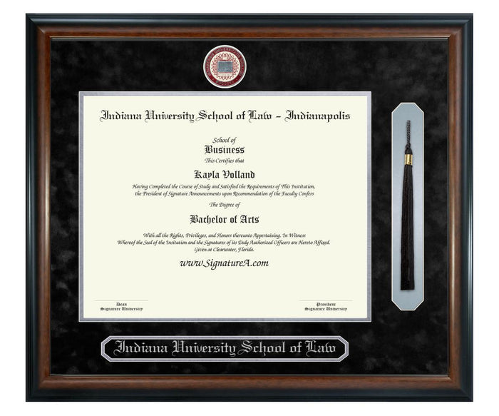 Indiana University School of Law - Indianapolis Diploma Frame (SNT)