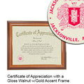 Jacksonville State University Certificate with Frame