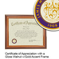James Madison University Certificate with Frame