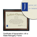John Jay College of Criminal Justice Certificate with Frame