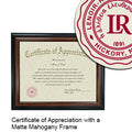 Lenoir-Rhyne University Certificate with Frame