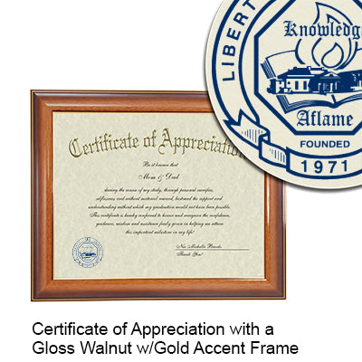 Liberty University Certificate with Frame