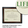 Life University Certificate with Frame