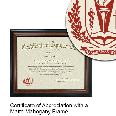 Loma Linda University Certificate with Frame