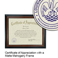 Louisiana State University School of Graduate Studies Certificate with Frame