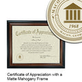 Macon State College Certificate with Frame