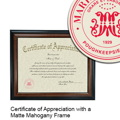 Marist College Certificate with Frame