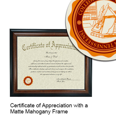 Maryville College Certificate with Frame
