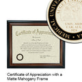 Medical University of South Carolina Certificate with Frame