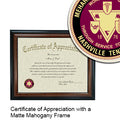 Meharry Medical College Certificate with Frame