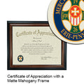 Mercyhurst College Certificate with Frame