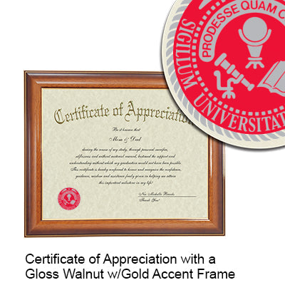 Miami University Certificate with Frame