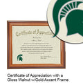 Michigan State University Certificate with Frame