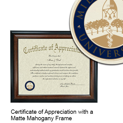 Midwestern University-IL Certificate with Frame