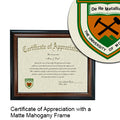Montana Technological University Certificate with Frame