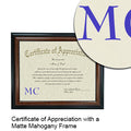 Moravian College Certificate with Frame