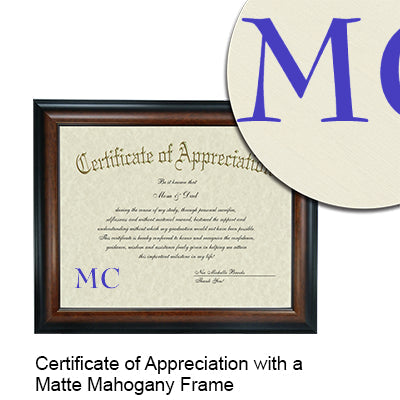 Moravian College Certificate with Frame