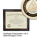 Nebraska Wesleyan University Certificate with Frame