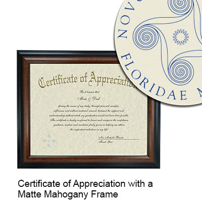 New College of Florida Certificate with Frame