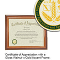 North Dakota State University Certificate with Frame