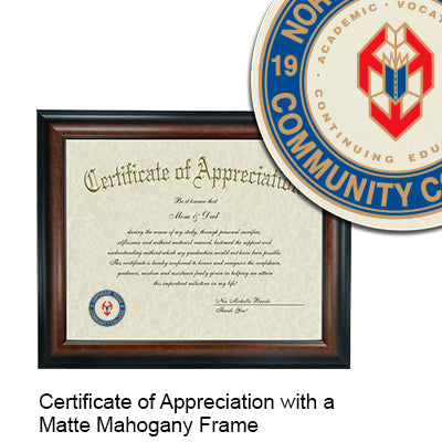 Northeast Texas Community College Certificate with Frame