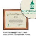 Northeastern State University Certificate with Frame