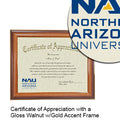 Northern Arizona University Certificate with Frame