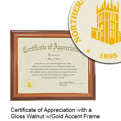 Northern Illinois University Certificate with Frame