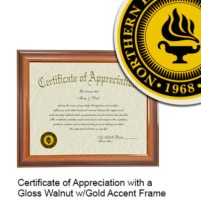 Northern Kentucky University Certificate with Frame
