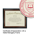 Ohio Wesleyan University Certificate with Frame