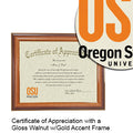Oregon State University Certificate with Frame