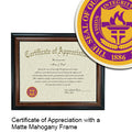 Ouachita Baptist University Certificate with Frame