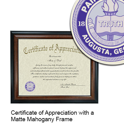 Paine College Certificate with Frame