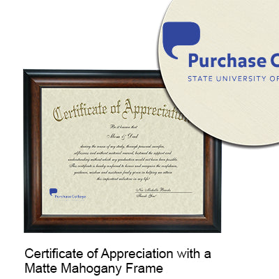 Purchase College Certificate with Frame