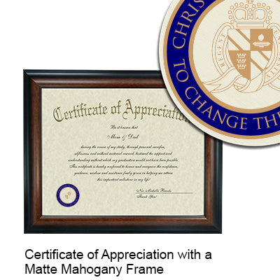 Regent University Certificate with Frame