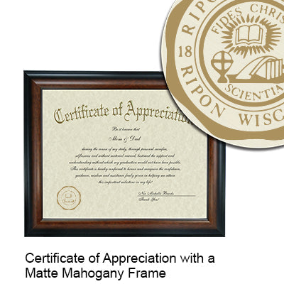 Ripon College Certificate with Frame