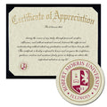 Robert Morris University, Illinois Certificate of Appreciation