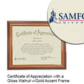 Samford University Certificate with Frame