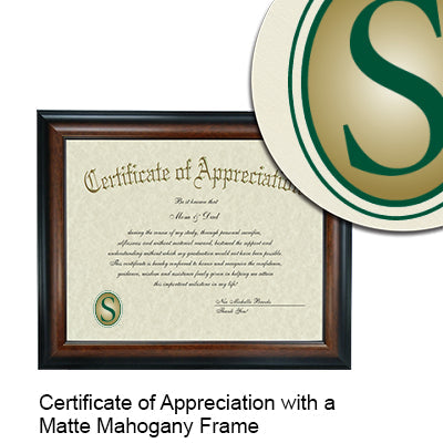 Southeastern Louisiana University Certificate with Frame