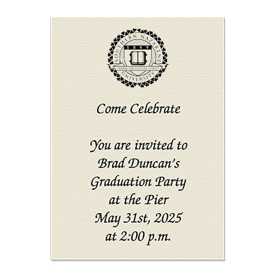 Southern Nazarene University Professional & Graduate Studies Personal Notecard