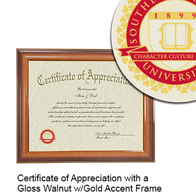 Southern Nazarene University Traditional Certificate with Frame