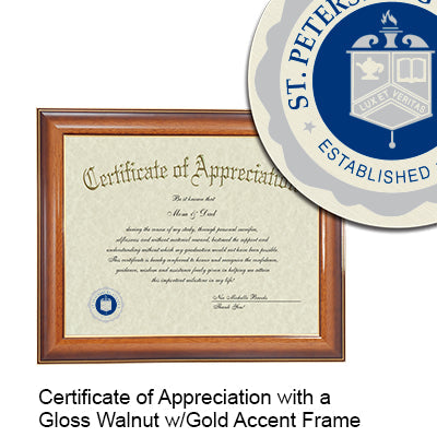 St. Petersburg College Certificate with Frame