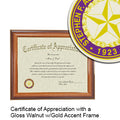 Stephen F. Austin State University Certificate with Frame