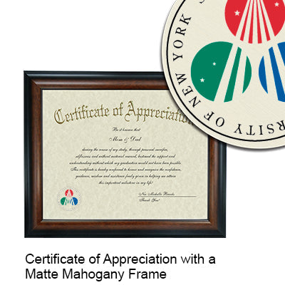 Stony Brook University Certificate with Frame