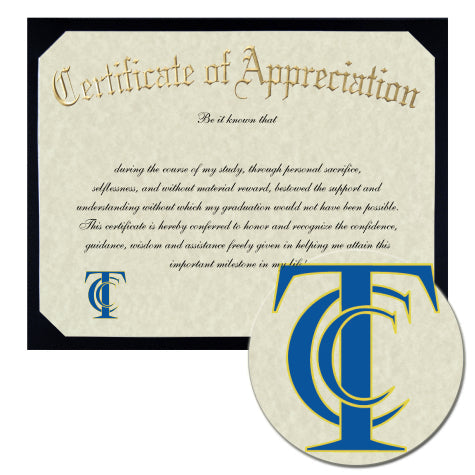 Tallahassee Community College Certificate of Appreciation