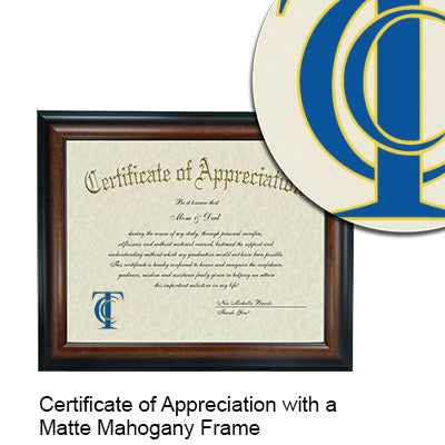 Tallahassee Community College Certificate with Frame