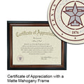 Texas A&M Health Science Center - College of Dentistry Certificate with Frame